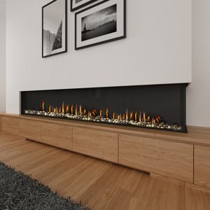 Ortal: Corner Left Side 98" Gas Fireplace