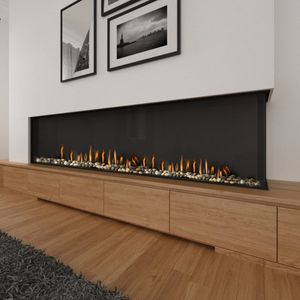 Ortal: Corner Right Side 98H Gas Fireplace