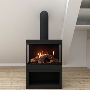 Ortal: Wilderness Stand Alone Three Sided 110 Gas Fireplace